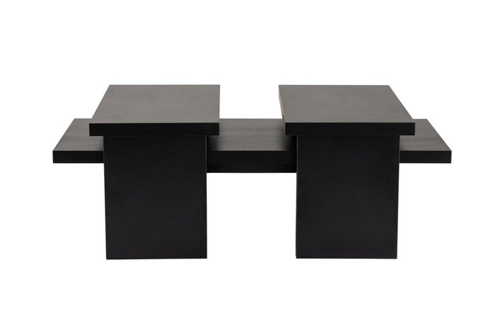 Nordure Mesa de Café Madera Negra 110x30x45 cm Mesa Pequeña 25x39.3x60 cm Tablero Melamina
